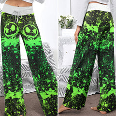 Green Brush Art Women's High-waisted Wide Leg Pants