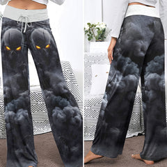 Inferno Grim Smoke Women's High-waisted Wide Leg Pants