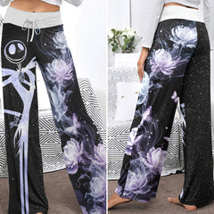 Lavender Soul Waltz Women's High-waisted Wide Leg Pants