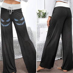 Dark Smile Horror Art Women's High-waisted Wide Leg Pants