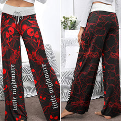 Red Couple Nightmare Women's High-waisted Wide Leg Pants