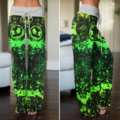 Green Brush Art Women's High-waisted Wide Leg Pants