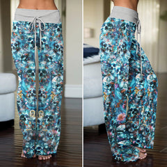 Deep Sea Remains Skull Women's High-waisted Wide Leg Pants