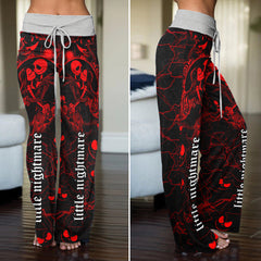 Red Couple Nightmare Women's High-waisted Wide Leg Pants