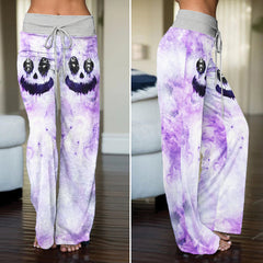Purple Face Art Women's High-waisted Wide Leg Pants