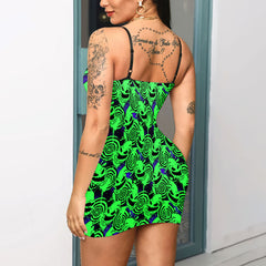 Express your personal style with the Hot Gothic Dress, a timeless piece featuring a unique Green Nightmare Pattern, perfect for enhancing your daily fashion routine.