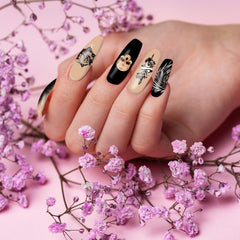 Chic and Happy Gothic Nail Style - Perfect for expressing your unique style with a touch of happiness.