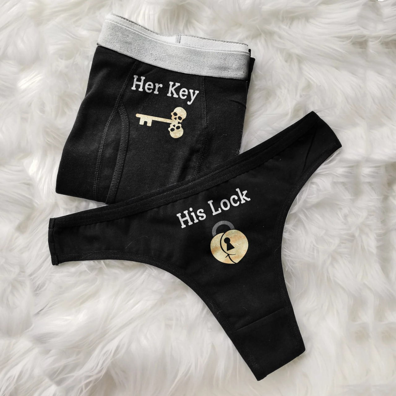 Couples Underwear Set His Lock Her Key His and Hers Matching Underwear Set  Cotton Anniversary Gift -  Canada