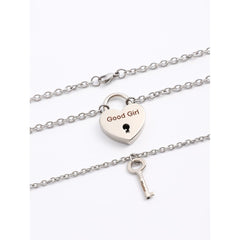 Heart Lock Key Pendant Necklaces, Meaning Anniversary Gift For Her For Him. His Lock and Her Key design symbolizing enduring love. Crafted with high-quality materials, perfect for any occasion. Wonder Skull Heart Lock Key Pendant Necklace, ideal anniversary gift for both him and her. Elevate your date night look with Wonder Skull sleepwear and lingerie.
