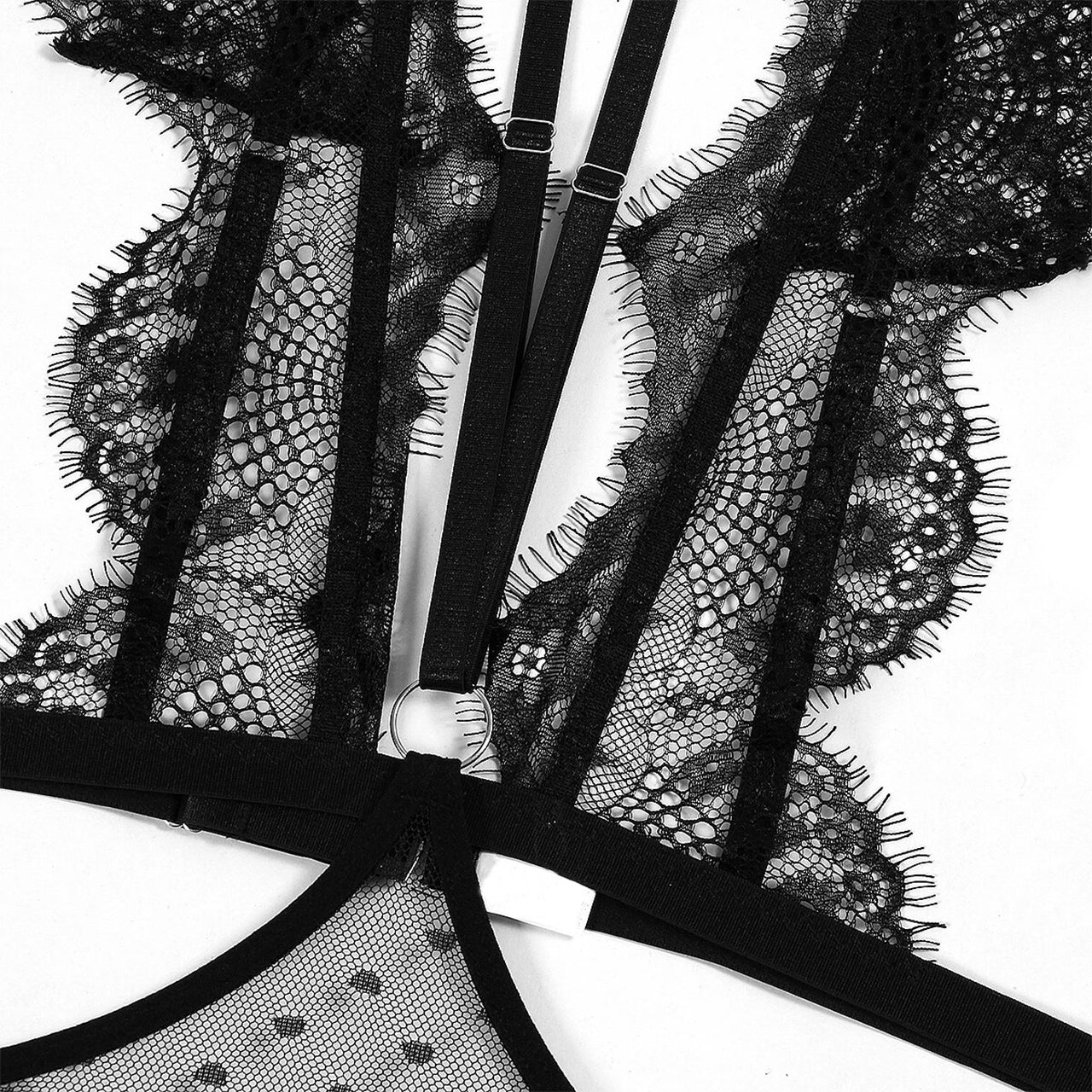 This Lace Women Body Lingerie Set features a delicate lace design that offers a seductive and alluring look. With its fancy hollow out construction, this outfit adds an unexpected touch of eroticism. Perfect for a special night or just to add some spice to your lingerie collection.