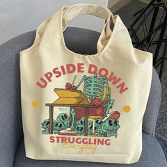 Upside Down Struggling Everyday - Premium Tote Bag