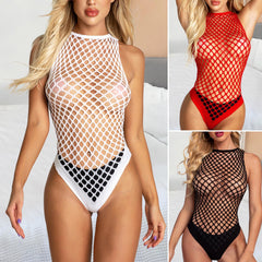 Sexy Gothic Punk Women Fishnet Body Stock - Wonder Skull