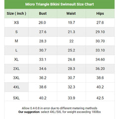 Neon Leaf Mirage Pattern Micro Triangle Bikini Swimsuit