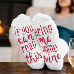Treat your loved ones to our Women's Funny Socks with Cupcake Gift Packaging, a delightful and humorous surprise for their feet! The unique design features a hilarious quote 'If You Can Read This, Bring Me Some' and comes in an adorable cupcake packaging. Perfect for holidays, birthdays, or any special occasion, these socks bring comfort and joy with a touch of laughter. A creative and precious gift that stands out from the rest!