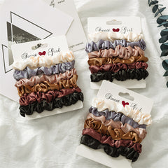 Women's Hair Scrunchie Set - 5 Pieces, Black - Suitable for All Hair Types - Pain-Free Hair Accessories for Women Perfect for Long Lasting Braids, Ponytails and More - Gentle on Hair - Hair Breakage Protection - Thick Hair Management - Gift Set for Her