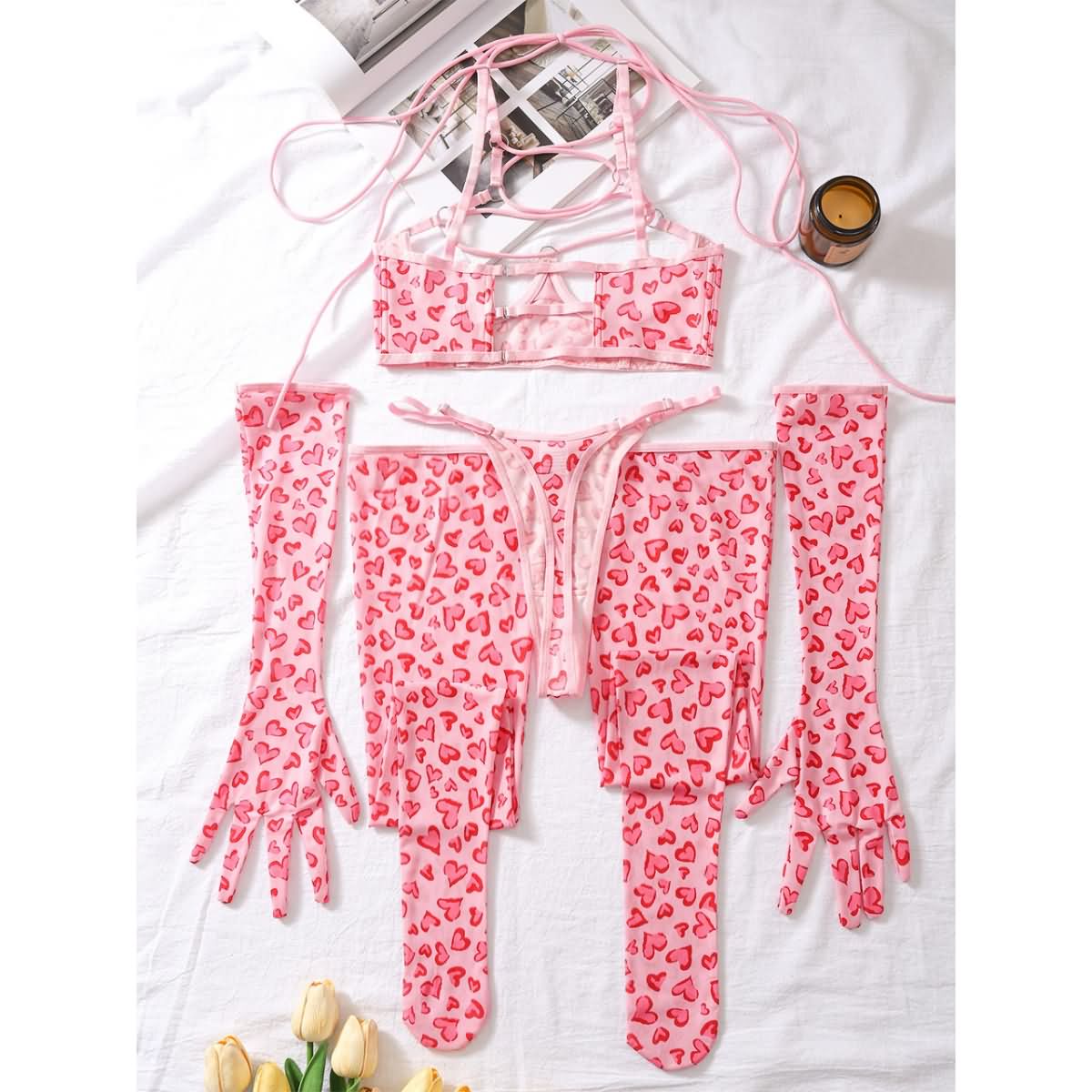 Wonder Skull Women's Lingerie Set with Open Bra Underwire Lace Garter Bra and Panty Set from Wonder Skull Store. Bold and beautiful design for a daring expression of confidence. Exceptional support with underwire construction. Made from soft, luxurious materials for comfort. Adjustable straps, garter lengths, and multi-hook closure for a perfect fit. Versatile and practical for everyday wear, with seamless integration under clothing.