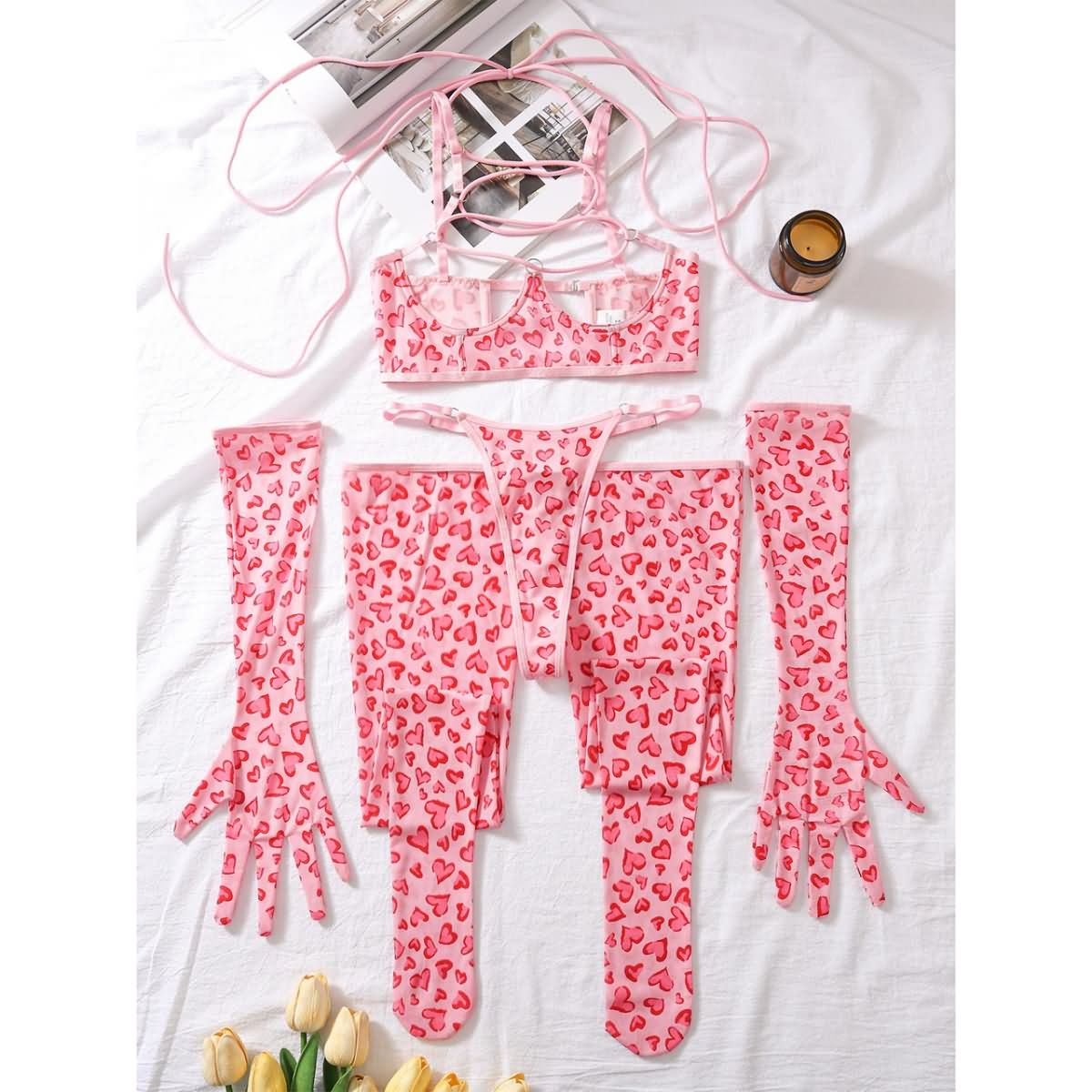 Wonder Skull Women's Lingerie Set with Open Bra Underwire Lace Garter Bra and Panty Set from Wonder Skull Store. Bold and beautiful design for a daring expression of confidence. Exceptional support with underwire construction. Made from soft, luxurious materials for comfort. Adjustable straps, garter lengths, and multi-hook closure for a perfect fit. Versatile and practical for everyday wear, with seamless integration under clothing.