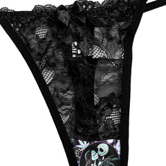 Electric Rose Gothic Lace Pajama 3 Pieces Sleepwear Set