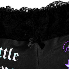 Electric Rose Gothic Lace Pajama 3 Pieces Sleepwear Set