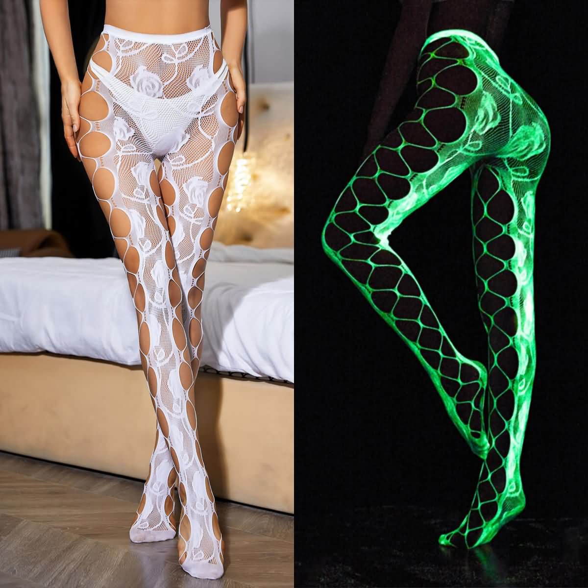 Wonder Skull glow-in-the-dark leggings are perfect for nighttime outings and parties. With bold cut-out designs and intricate mesh patterns, these leggings offer edgy sophistication. Made from flexible materials, they ensure comfort and freedom of movement. Ideal for costume parties or casual nights out, these versatile leggings are a must-have for any occasion.