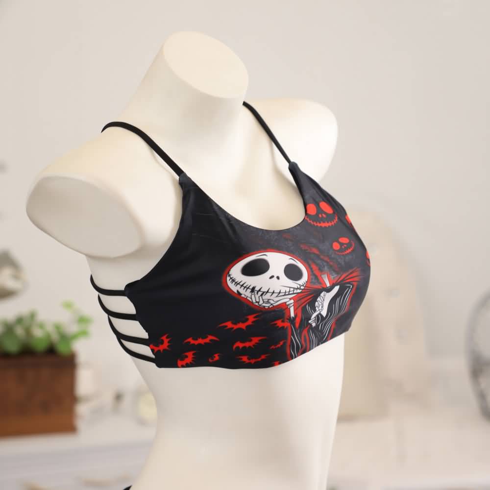 Wonder Skull High-Waisted Bikini Set, Unique Gothic Skull Bat Edgy Swimwear , perfect for those who love unique, gothic-inspired swimwear. Designed for comfort, it features an adjustable strappy top and high-waisted bottoms for a secure fit. Made from breathable, UV-blocking fabric, this bikini combines style, practicality, and confidence for any sunny adventure.