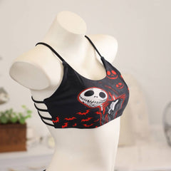 Wonder Skull High-Waisted Bikini Set, Unique Gothic Skull Bat Edgy Swimwear , perfect for those who love unique, gothic-inspired swimwear. Designed for comfort, it features an adjustable strappy top and high-waisted bottoms for a secure fit. Made from breathable, UV-blocking fabric, this bikini combines style, practicality, and confidence for any sunny adventure.