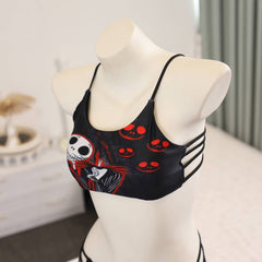 Wonder Skull High-Waisted Bikini Set, Unique Gothic Skull Bat Edgy Swimwear , perfect for those who love unique, gothic-inspired swimwear. Designed for comfort, it features an adjustable strappy top and high-waisted bottoms for a secure fit. Made from breathable, UV-blocking fabric, this bikini combines style, practicality, and confidence for any sunny adventure.