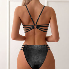 Wonder Skull High-Waisted Bikini Set, Unique Gothic Skull Bat Edgy Swimwear , perfect for those who love unique, gothic-inspired swimwear. Designed for comfort, it features an adjustable strappy top and high-waisted bottoms for a secure fit. Made from breathable, UV-blocking fabric, this bikini combines style, practicality, and confidence for any sunny adventure.