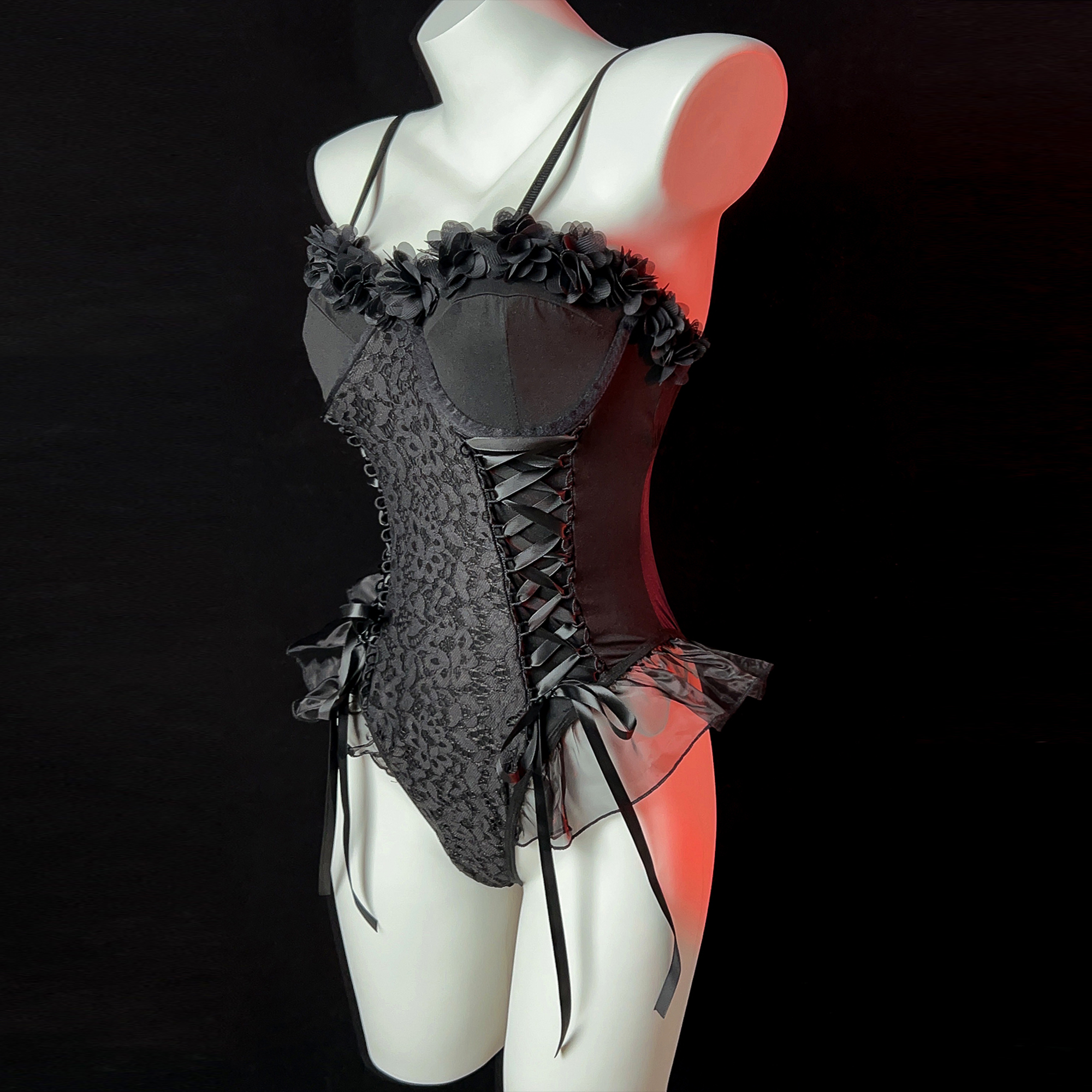 The Wonder Skull Women's Lingerie Set includes the Black 'Naughty List' Lace Teddy Bodysuit and other alluring designs, blending comfort with seduction. Perfect for special occasions or year-round allure, these sets offer daring and classic styles with intricate lace details and stretchable materials. Ideal for those seeking seductive nightwear.