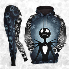 Women Hoodie and Leggings, Gothic Haunted Skeleton Outwear Pants Outfit