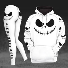 Women Hoodie and Leggings, Black & White Art Outwear Pants Outfit