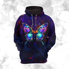 Women Hoodie and Leggings, Abstract Skull Butterfly Outwear Pants Outfit