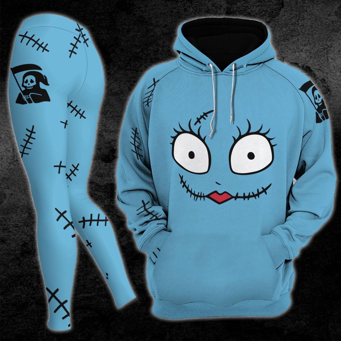 Blue Nightmare Hoodie and Leggings Set - Wonder Skull