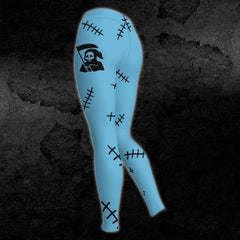 Blue Nightmare Hoodie and Leggings Set - Wonder Skull