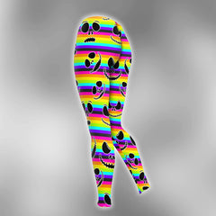 Colorful Little Nightmare Pattern Combo Hoodie and Leggings - Dark and edgy matching set with skull designs for a unique and stylish look