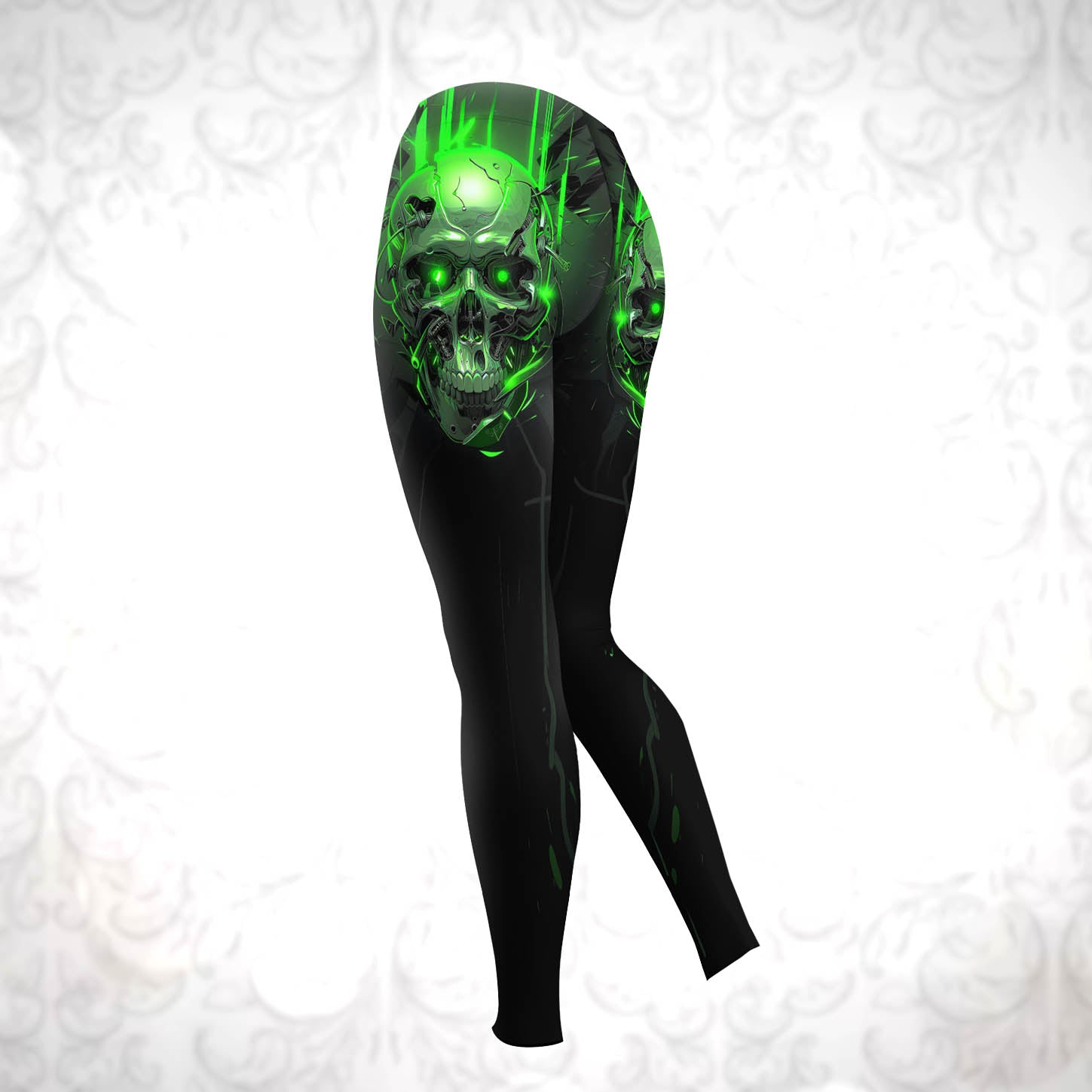 Skull 3D Machine Combo Hoodie and Leggings - Dark and edgy matching set with skull designs for a unique and stylish look