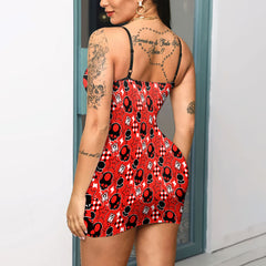 Express your personal style with the Hot Gothic Dress, a timeless piece featuring a unique Red Skull Pattern, perfect for enhancing your daily fashion routine.