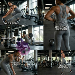 Smoke Cybernetic Skull Art Tanktop and Leggings