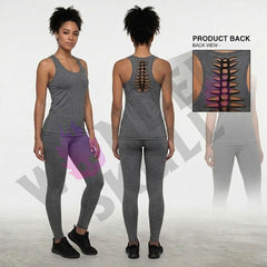 Smoke Cybernetic Skull Art Tanktop and Leggings