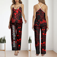 Red Thunder Art Cami Pajamas Sets For Women Sleepwears Combo
