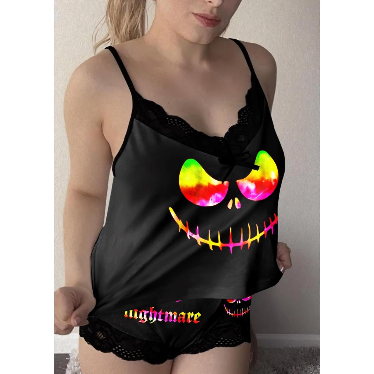 Glowing Skull Gothic Sleepwears Sets - Wonder Skull