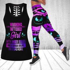 Tattooed Girl Nightmare Tank Top and Leggings Set - Wonder Skull