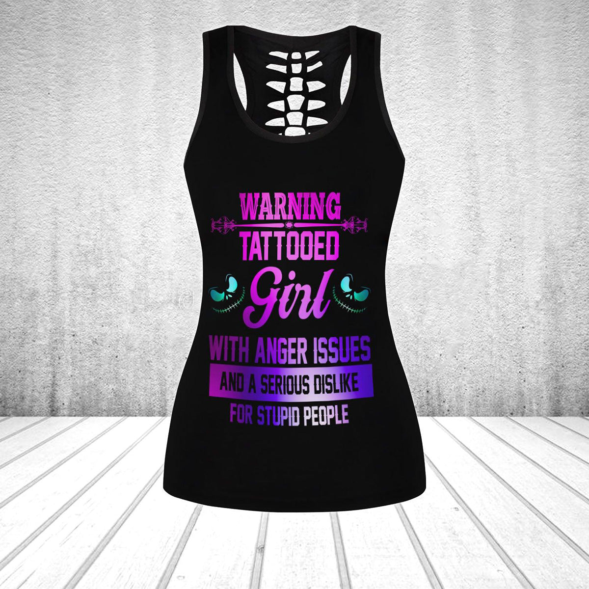Tattooed Girl Nightmare Tank Top and Leggings Set - Wonder Skull