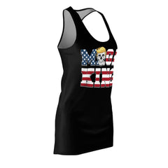 Maga King Funny Women's Cut & Sew Racerback Dress - Wonder Skull