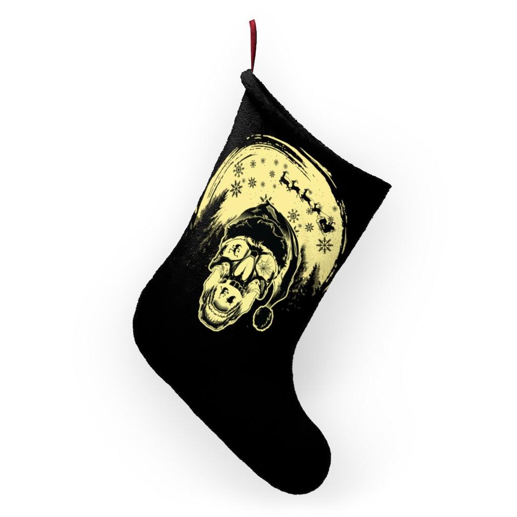 Gothic Skull Santa Claus Shadow Christmas Stockings - Wonder Skull