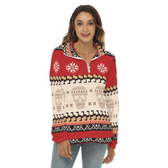 Skull Ugly Women's Borg Fleece Sweatshirt With Half Zip - Wonder Skull