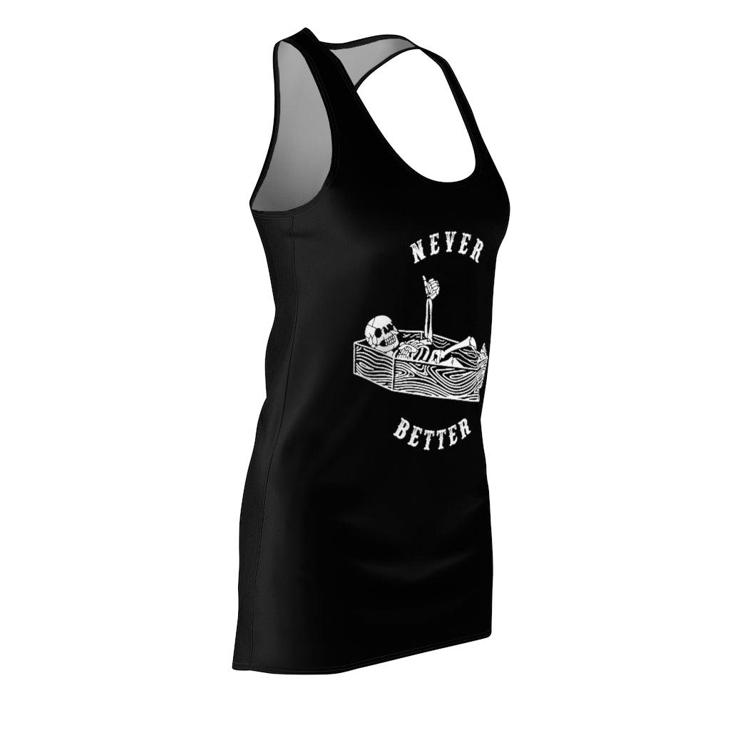 Never Better Women's Cut & Sew Racerback Dress - Wonder Skull
