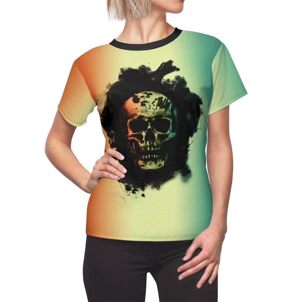 Darkness Magic Skull All Over Print T-shirt For Women - Wonder Skull