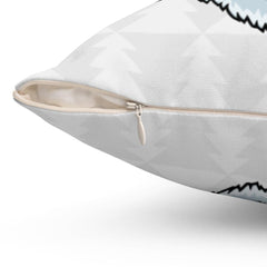 Christmas Skull And Candy Canes Spun Polyester Square Pillow - Wonder Skull