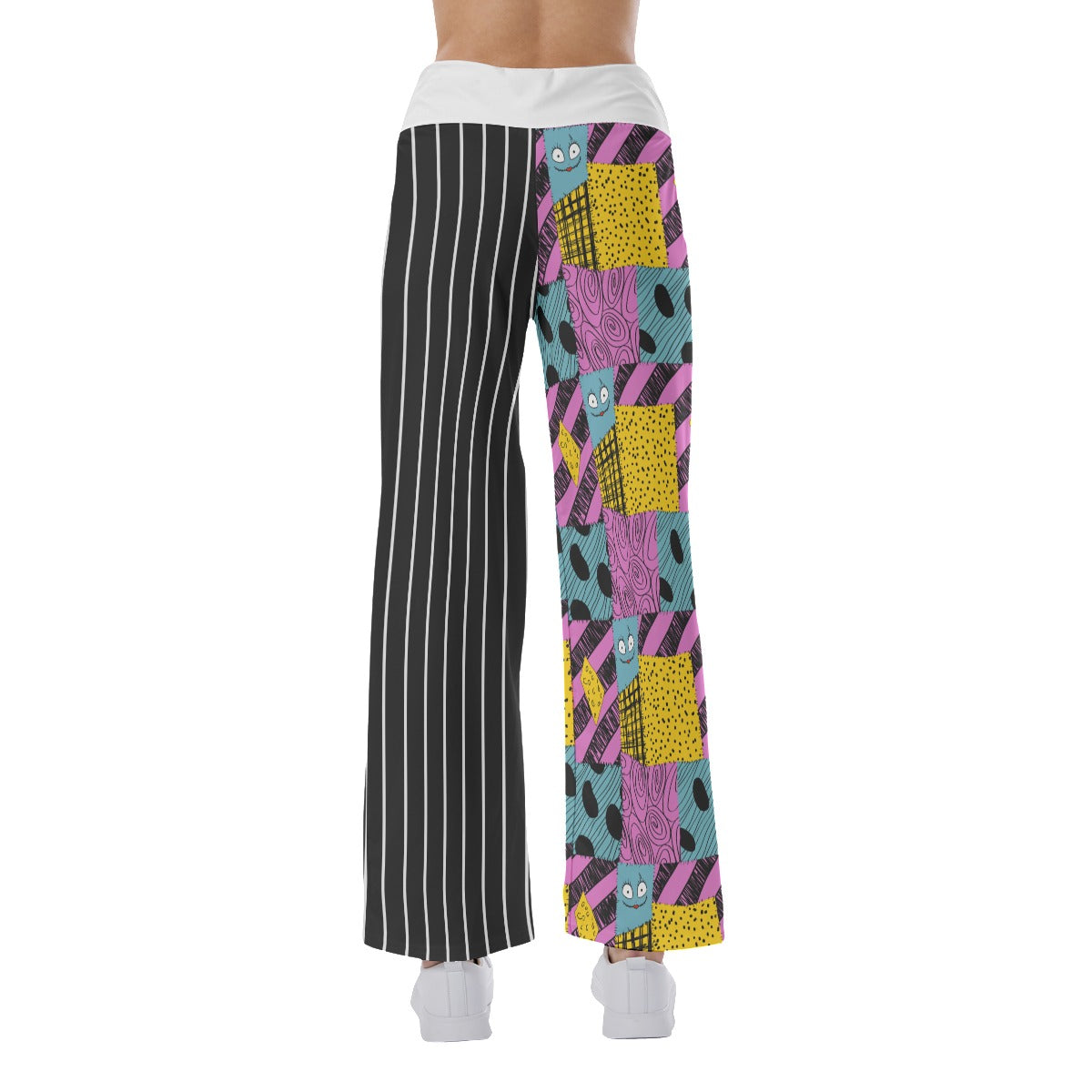 Nightmare Theme Art Women's High-waisted Wide Leg Pants | Wonder Skull